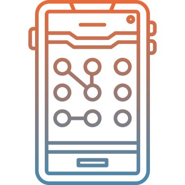 akıllı telefon vektör simgesi modern basit tasarım