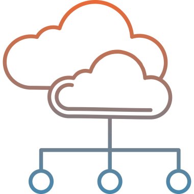 bulut hesaplama vektörü illüstrasyonu