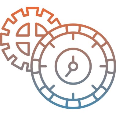 Saat simgesi vektör illüstrasyonu