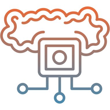 Bulut. Web simgesi basit illüstrasyon