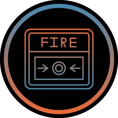 Yuvarlak ateş simgesinin vektör çizimi