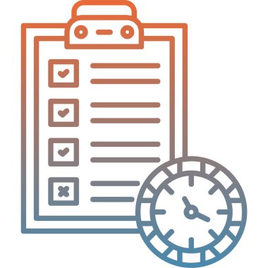 Kontrol listesi. Web simgesi basit illüstrasyon