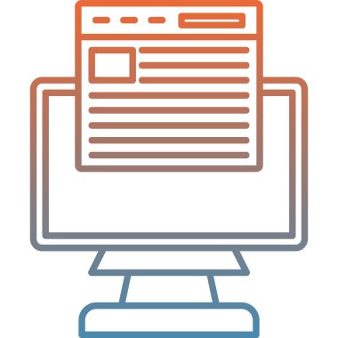 Bilgisayar. Web simgesi vektör illüstrasyonu