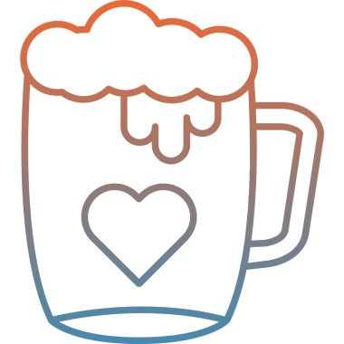 Bira cam ikonu vektör illüstrasyonu