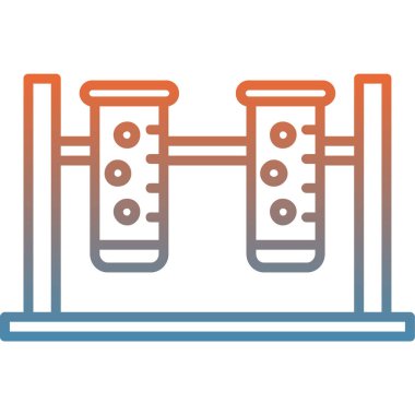 Mavi çizgileri olan laboratuvar tüpleri