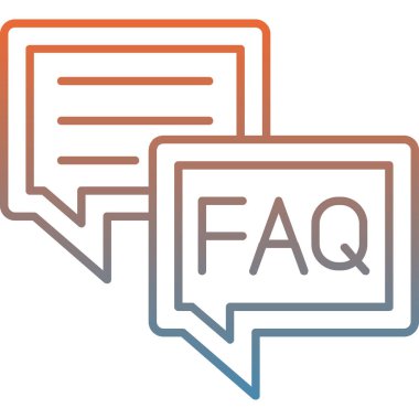 Soru faq simgesi. Basit vektör illüstrasyonu