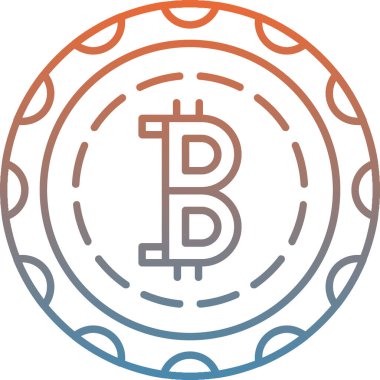 Bitcoin simgesi vektör illüstrasyonu