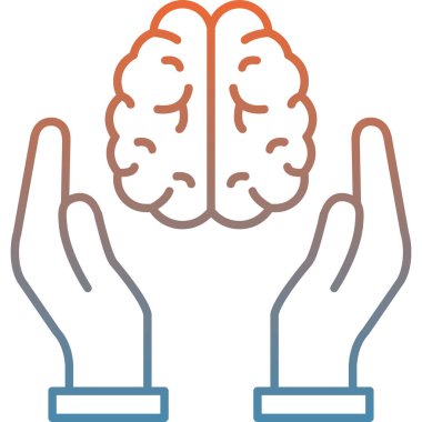 Beyin simgesi olan insan eli