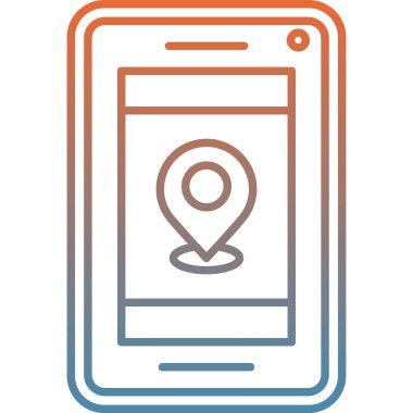 Harita. Web simgesi basit illüstrasyon