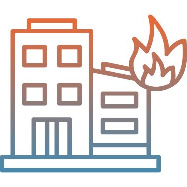 bina yangını simgesi