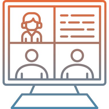 konferans toplantı simgesi vektör illüstrasyonu