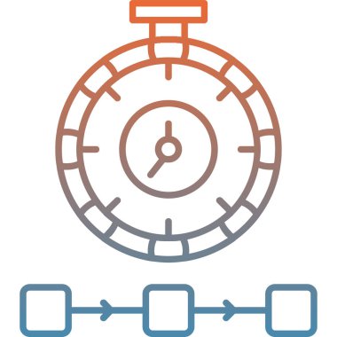 Saat. Web simgesi basit illüstrasyon
