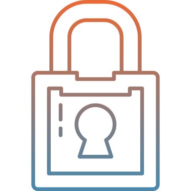 ikon vektör illüstrasyonunu kilitle