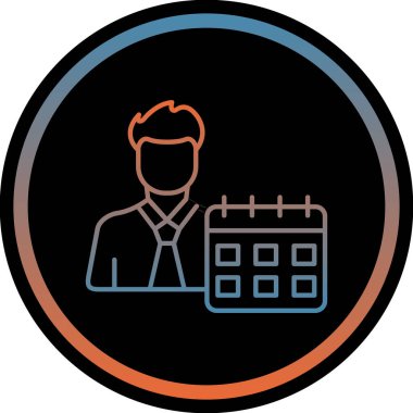 vektör Takvimi Simgesi illüstrasyonu