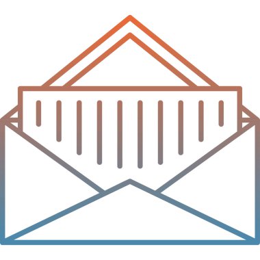 vektör posta simgesi, vektör illüstrasyonu