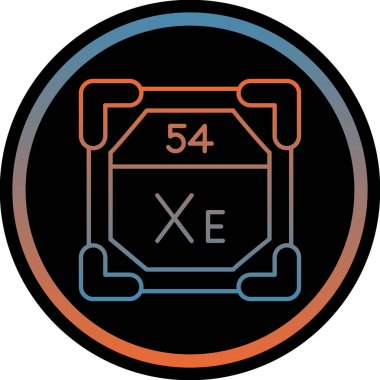 Bir kimyasalın modern bir simgesinin vektör çizimi