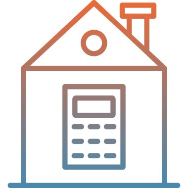 Ev. Web simgesi basit illüstrasyon