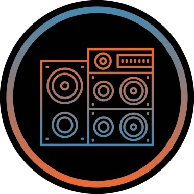 Vektör müzik simgesi illüstrasyonu