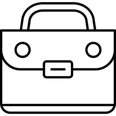 El çantası. Web simgesi basit illüstrasyon