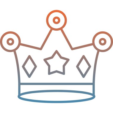 taç simgesi vektör illüstrasyonu