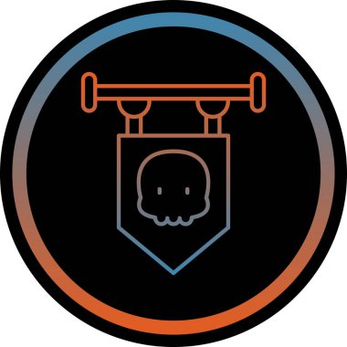 Bir kafatasının vektör çizimi