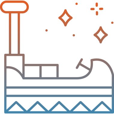 Basit vektör illüstrasyon gemisi simgesi