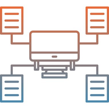 ağ paylaşım simgesi çizimi