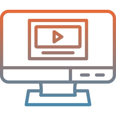 video simgesi vektör illüstrasyonu