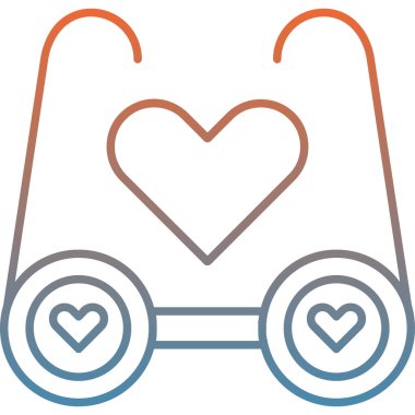 Bir kalp simgesinin vektör illüstrasyonu