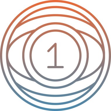 Bir topun dairesel simgesinin vektör çizimi