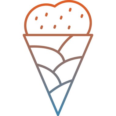 dondurma ikonu vektör illüstrasyonu