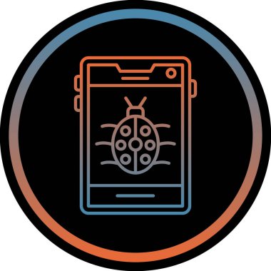 Cep telefonu simgesi, vektör illüstrasyonu