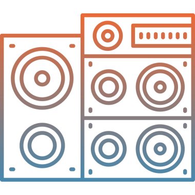 ses hoparlörleri vektör çizimi.