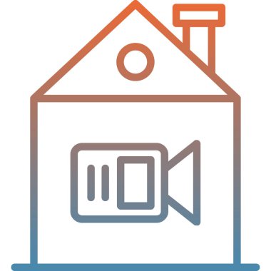 Eve. Web simgesi basit illüstrasyon