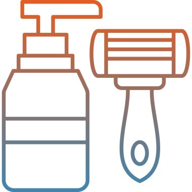 güzellik fırçası vektör simgesi, modern tasarım illüstrasyonu