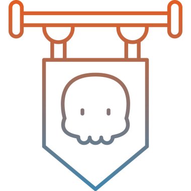 Kafatası. Web simgesi basit illüstrasyon