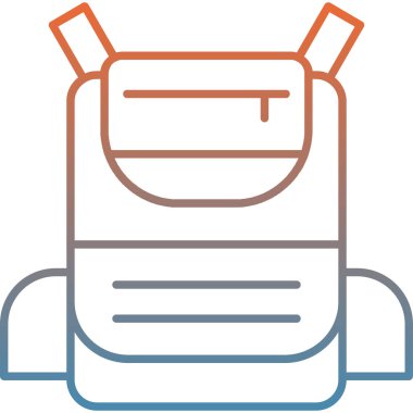 Çanta. Web simgesi basit illüstrasyon