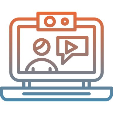 video. Web simgesi basit illüstrasyon