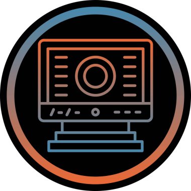 Bilgisayar. Web simgesi basit tasarım