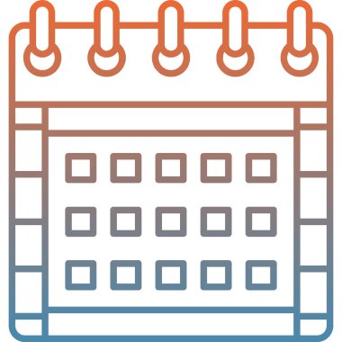 Takvim simgesi vektör illüstrasyonu