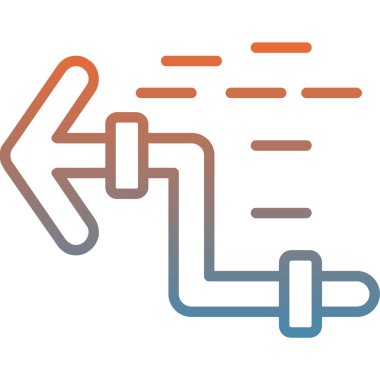 Bir düzlem simgesinin vektör çizimi