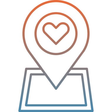 Harita pin konumu konumu simgesi - taslak biçimi