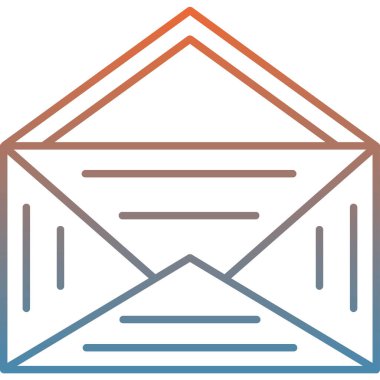 Zarf harfi simgesi. vektör illüstrasyonu