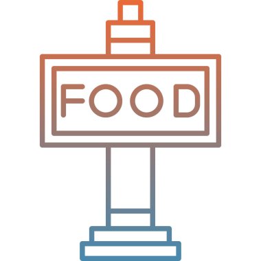 Gıda Web ikonu vektör illüstrasyonu