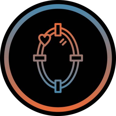 Kalp ikonu vektör illüstrasyonu