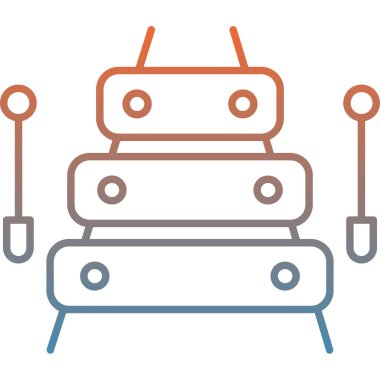 Robot simgesinin vektör illüstrasyonu