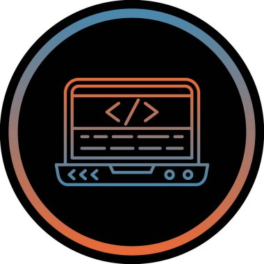 Bilgisayar. Web simgesi basit illüstrasyon