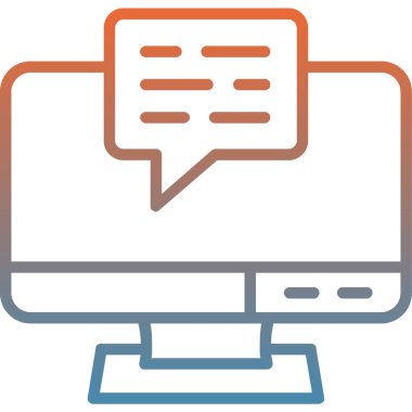 Bilgisayar. Web simgesi basit illüstrasyon