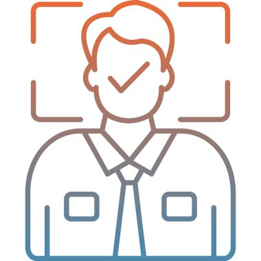 Bir insan simgesinin vektör illüstrasyonu