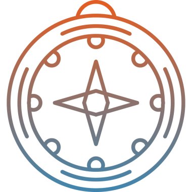 Pusula. Web simgesi basit illüstrasyon